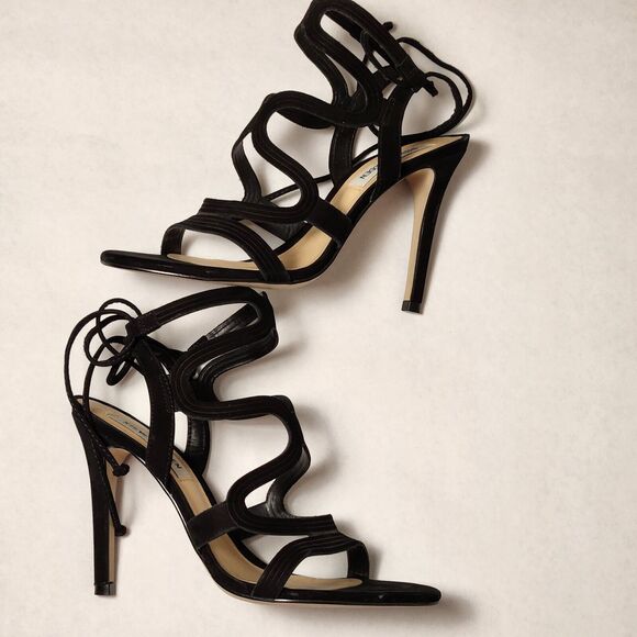 Steve Madden 'Ava' Sandal, Black Suede, Womens Size 7 M - Picture 7 of 15